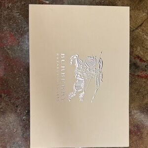 Burberry Boot Box – Raised Silver Logo, Original Tissue